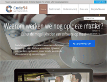 Tablet Screenshot of code54.nl